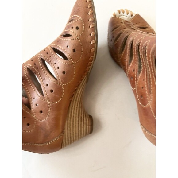 Pikolinos Java Gladiator Peep Toe Heeled Leather Sandals Brown Size 36 6 5.5 - Picture 5 of 10